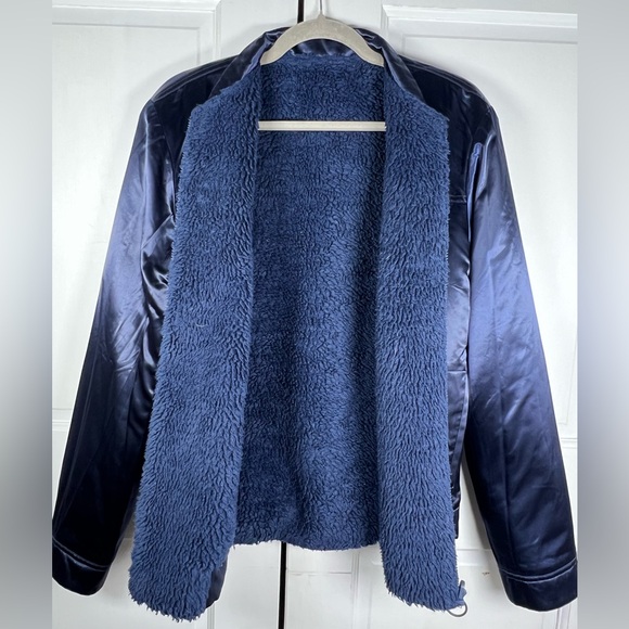 Women's Theory 2.0 IWG Reversible Bomber Jacket - Gorgeous! Navy Blue Sz S - Picture 4 of 7